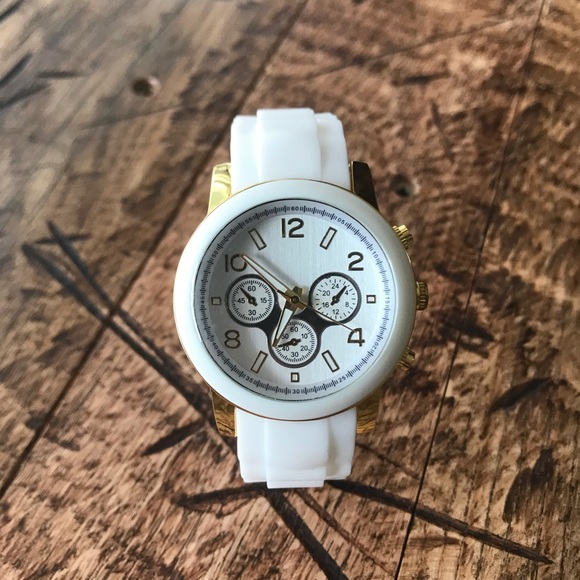 🌟White and Gold Watch Rubber Band🌟 T&J Designs - Picture 2 of 3